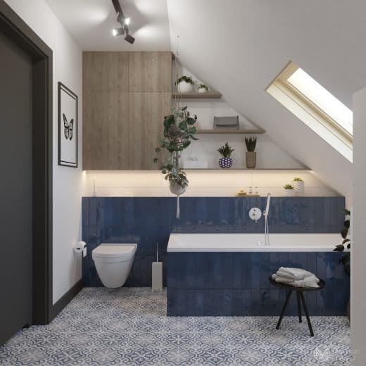 łazienka na poddaszu